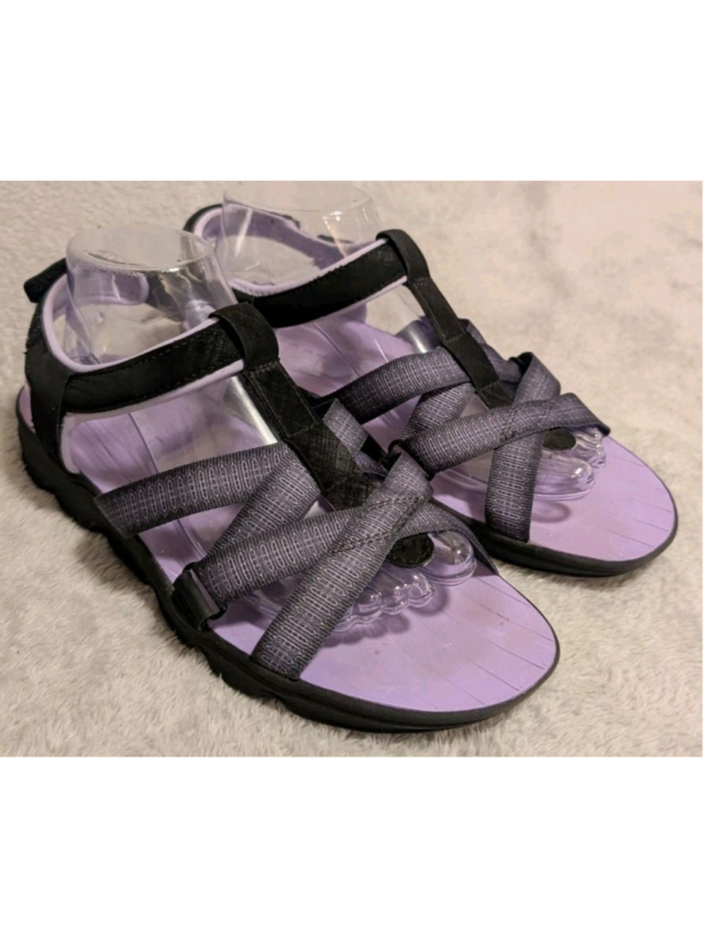 JSPORT Kaia Women's Size 10M Sandals Black Purple B244